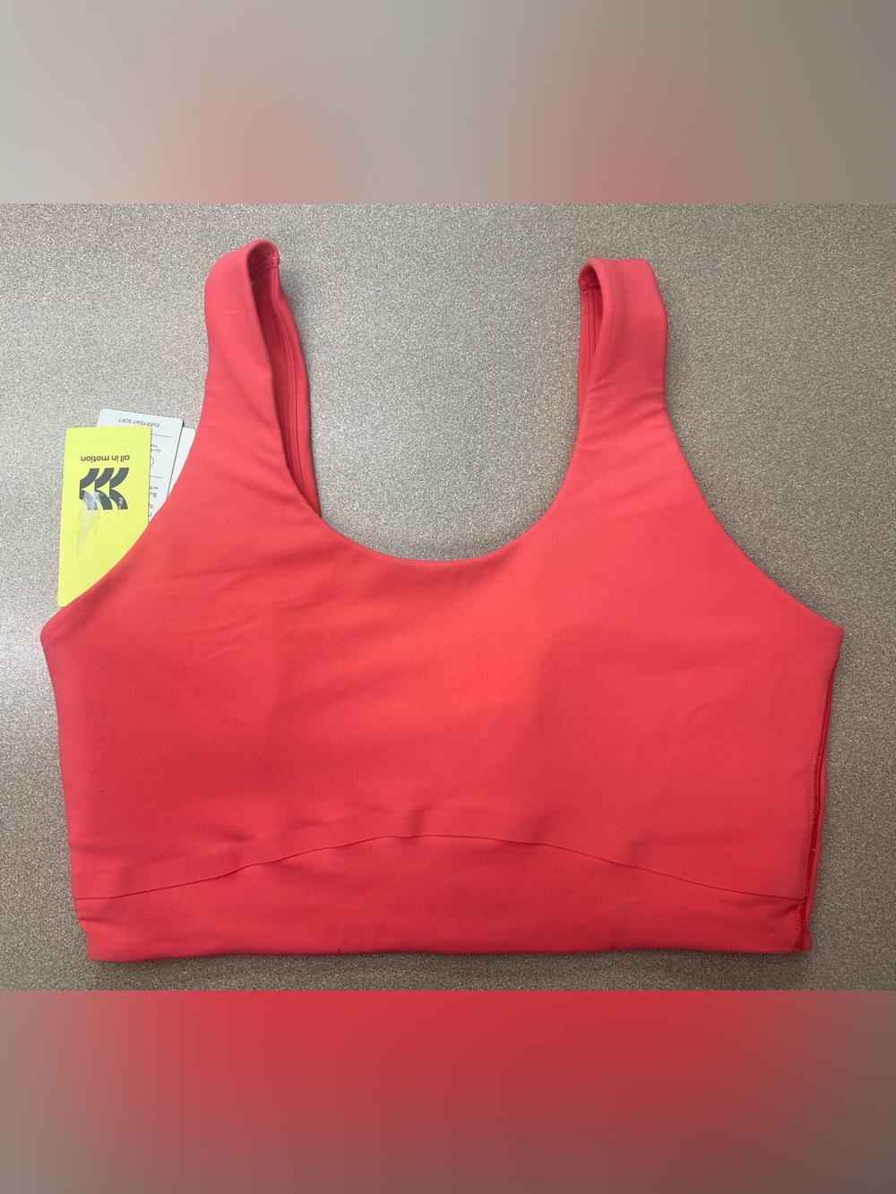 All in Motion Everyday Medium Support Sports Bra Coral Red M 34C 34D 36B 36C